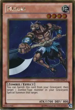 Yugioh! LP Mezuki - PGLD-EN073 - Gold Rare - Unlimited Edition Lightly Played, E - Image 1