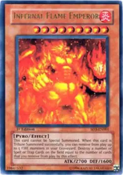 Yugioh! LP Infernal Flame Emperor - SD3-EN001 - Ultra Rare - 1st Edition Lightly - Image 2
