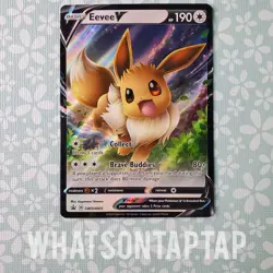 Pokemon Card Eevee V SWSH065 Black Star Promo Sword Shield V Powers Tin LP - Image 1