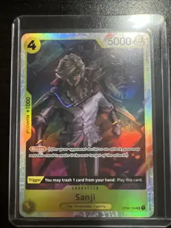 One Piece CCG Sanji English SR Op04-104 Near Mint Card - Image 1
