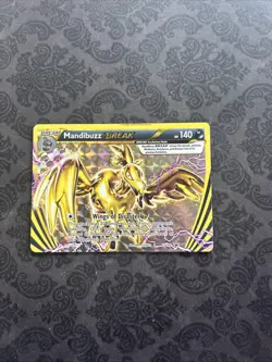 Mandibuzz BREAK XY182 Ultra Rare Black Star Promo Pokemon Card - Image 1