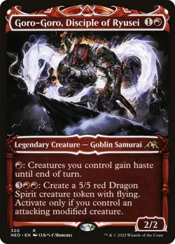 MTG Goro-Goro, Disciple of Ryusei Showcase Kamigawa: Neon Dynasty #320 NM Mint - Image 1