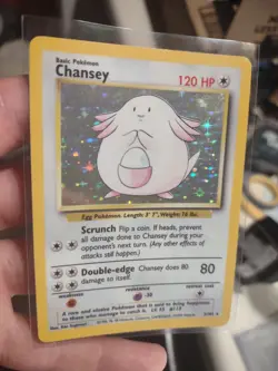 Pokemon TCG Chansey Holo Rare Card 3/102 Base Set Vintage 1999 WOTC - Image 3