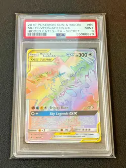 2019 Pokemon S&M Hidden Fates Moltres/Zapdos/Articuno FA #69 PSA 9 MINT - Image 1