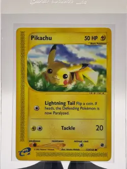 2002 PokÃ©mon TCG Expedition Base Set Pikachu Non-Holo 124/165 E-Reader Card LP - Image 2