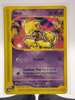 2002 PokÃ©mon TCG Expedition Base Set Abra Non-Holo 93/165 E-Reader Card NM - Image 2
