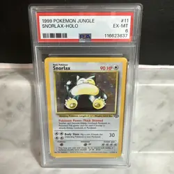 PokÃ©mon TCG Snorlax Jungle Holo Rare Card 11/64 PSA 6 - Image 1
