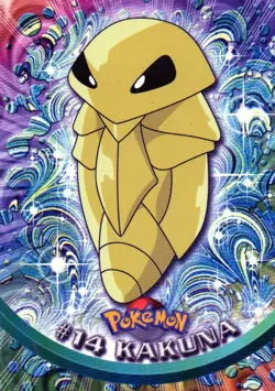 Pokemon #14 Kakuna Card Topps TV Animation Edition Series 1 - Image 1