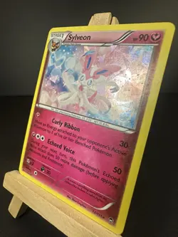 Pokemon Sylveon Holo Rare Card Furious Fists 72/111 Cracked Ice LP - Image 2