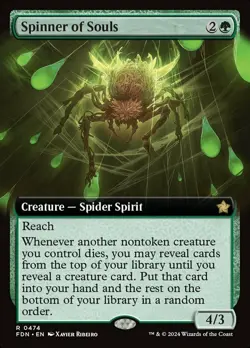 1x Spinner of Souls - Extended Art - Foundations - Near Mint, English - MTG! - Image 1