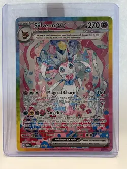 PokÃ©mon Sylveon EX Prismatic Evolutions Holo Card 156/131 - Image 1
