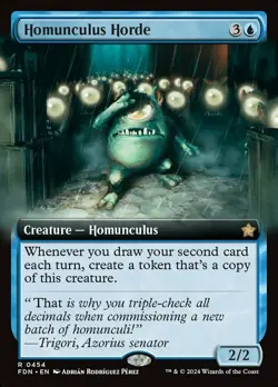 1x Homunculus Horde - Extended Art - Foundations - Near Mint, English - MTG! - Image 1