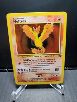 Pokemon TCG Moltres 12/62 Fossil Vintage Holo 1999 WOTC LP/MP - Image 1