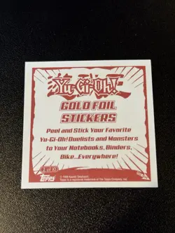 Dark Magician Topps YuGiOh Sticker Collection Gold Foil #2 2002 06st - Image 2