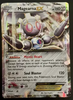 Magearna EX XY175 MINT/NM -Ultra Rare PokÃ©mon Card- Black Star Promo (2c) - Image 1