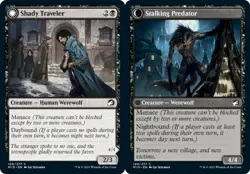 1x Shady Traveler // Stalking Predator - Foil MTG Innistrad: Midnight Hunt NM Ma - Image 1