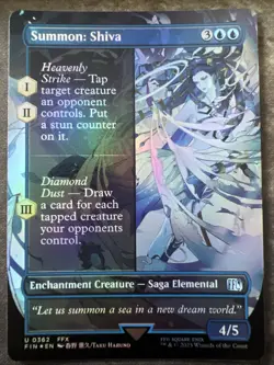 Summon: Shiva Final Fantasy Borderless Foil Uncommon Card - Image 1