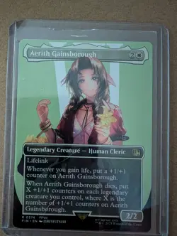 Aerith Gainsborough (Borderless) Final Fantasy Magic the Gathering Card - Image 1