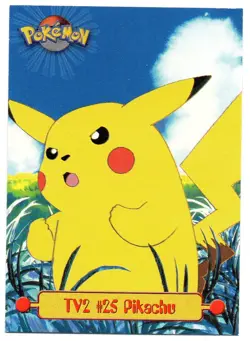 Pokemon TV2 #25 Pikachu Card - Image 1