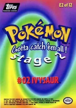 Pokemon Ivysaur Card Holo Foil The First Movie Evolution E2 of 12 Stage 2 Rare - Image 2