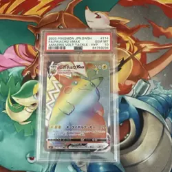 Pokemon Japanese FA Pikachu VMAX Rainbow Hyper Rare 114/100 PSA 10 - Image 3