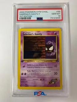 *PSA 10* Sabrina's Gastly 1st Ed #96/132 2000 Pokemon Gym Challenge English - Image 1