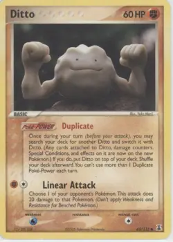 Pokemon tcg Delta Species #62/113 Ditto (Geodude) Moderately played - Image 1