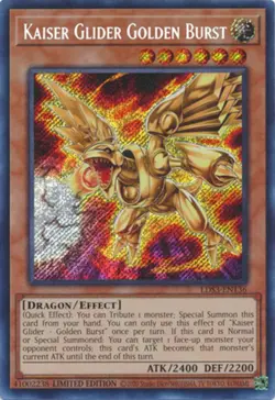 Kaiser Glider - Golden Burst - LDS3-EN136 - Secret Rare - 1st Edition NM YuGiOh! - Image 1