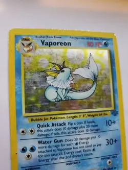 Vaporeon Jungle Set Holo Pokemon Card Base WOTC Played - Image 2