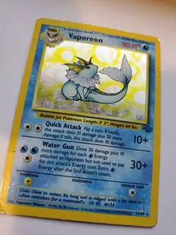 Vaporeon Jungle Set Holo Pokemon Card Base WOTC Played - Image 7