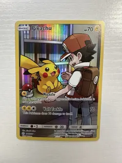 Pokémon TCG Sun & Moon Cosmic Eclipse Pikachu Card 241/236 Secret Rare Holo - Image 1