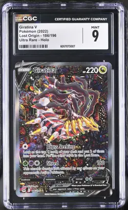 (PSA) CGC 9 GIRATINA V Lost Origin ALT ART Ultra Rare Pokemon Card #186 MINT! - Image 3