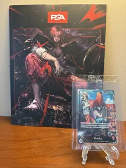 One Piece Shanks Sealed Promo Card OP09-001 + July 2025 PSA Magazine - Image 1