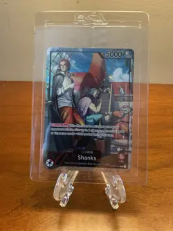 One Piece Shanks Sealed Promo Card OP09-001 + July 2025 PSA Magazine - Image 2
