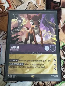 Disney Lorcana Trading Cards-Reign of Jafar-"Bambi" 63/204 Legendary Reg Finish - Image 1