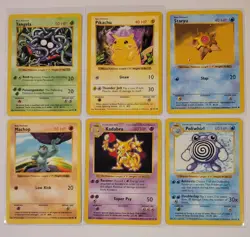 Pokemon TCG Shadowless Base Set Lot - 6 Cards Vintage WOTC - Red Cheeks Pikachu - Image 14