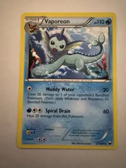 Vaporeon Pokemon Card English Dark Explorers NM - Image 1