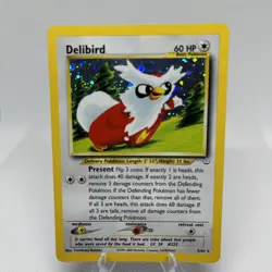 Delibird 5/64 Neo Revelation Pokemon Holo Foil Rare Card MP - Image 1