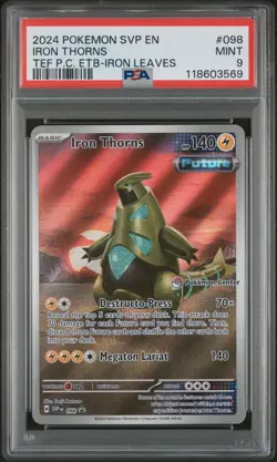Iron Thorns - 098 (Pokemon Center) 098 Sv: Scarlet & Violet Promo Cards PSA 9 - Image 1