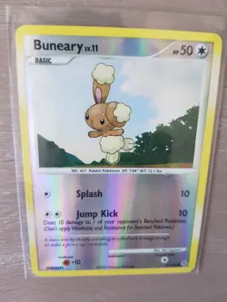 BUNEARY 73/130 DIAMOND & PEARL BASE SET, COMMON REVERSE HOLO POKEMON TCG CARD - Image 2