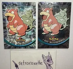 Topps Series 2 Pokémon TV Animation Cards #80 Slowbro Regular & Silver Foil LP - Image 1