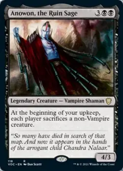 NM R - Anowon, the Ruin Sage: Commander 2021 Crimson Vow - Image 1