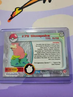 #79 Slowpoke Foil - Pokemon Topps Silver Holo Card - Image 2