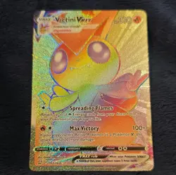 Victini VMAX 165/163 Rainbow Secret Rare Battle Styles Pokemon Card NM - Image 1