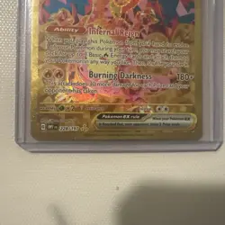 Charizard EX Full Art Secret Rare Obsidian Flames Pokemon Card - Image 9