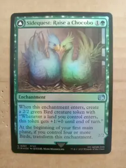 FOIL U 0201 Sidequest: Raise a Chocobo Black Final Fantasy MINT Card MTG FIN - Image 1