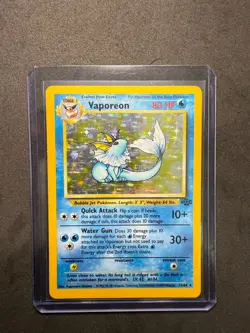 Pokemon Card Vaporeon 12/64 Pokemon Jungle Holo Near Mint - Image 1