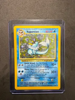 Pokemon Card Vaporeon 12/64 Pokemon Jungle Holo Near Mint - Image 3