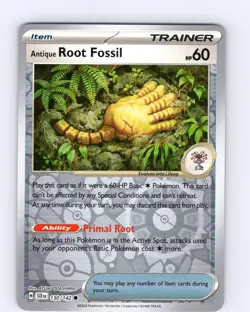 Pokemon TCG Antique Root Fossil S&V Stellar Crown 130/142 Reverse Holo Common NM - Image 1