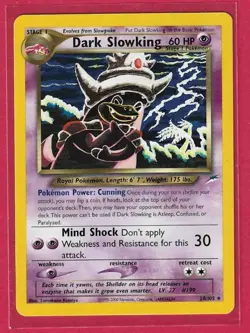 Pokémon TCG Dark Slowking Neo Destiny 1st Edition Card 20/105 Non Holo Rare NM - Image 1